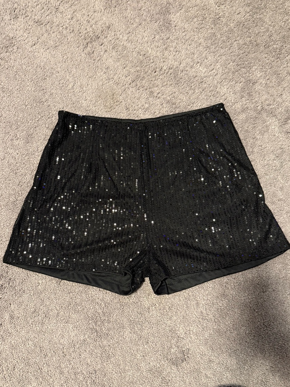 Black Sequin Shorts (XL)